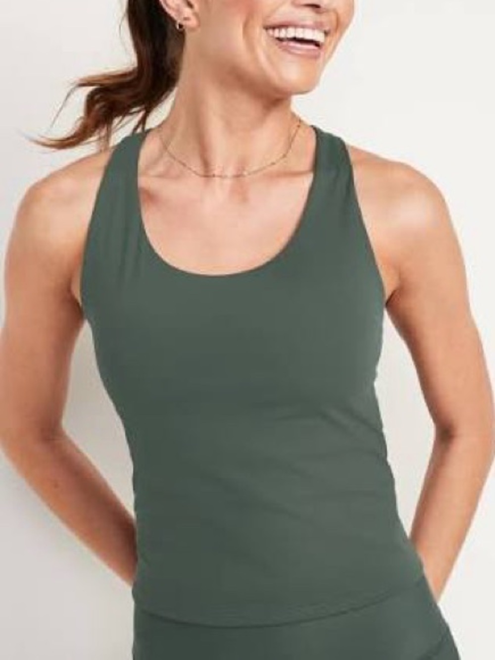Old Navy Active PowerSoft Racerback Crop Tank Top